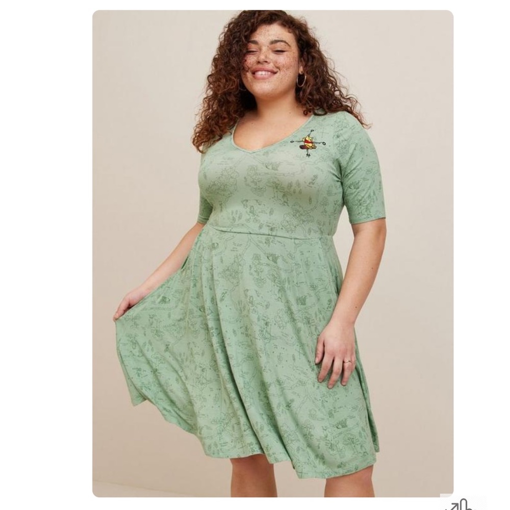 Torrid winnie the pooh dress Size 2 NWT
